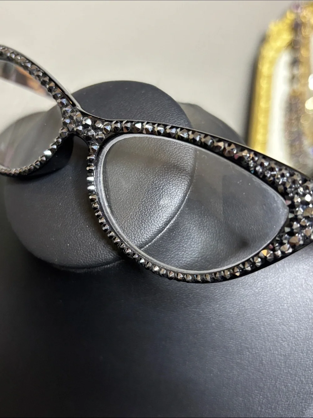 Jimmy Crystal Abella Black Crystal Readers Glasses +2.00 New York